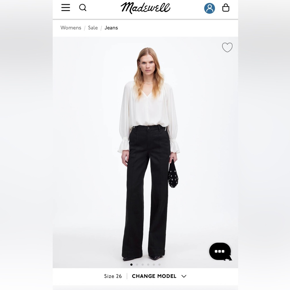 NWT Black Women's Superwide Leg Jeans